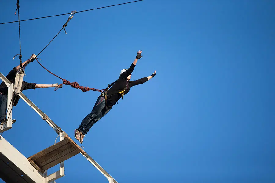 Jumping From Bridge Bungee Jumping