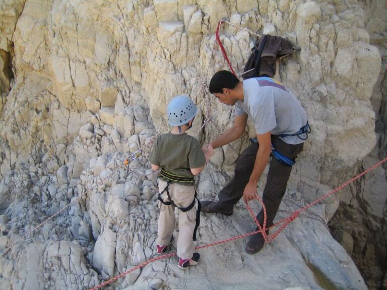 Rappelling In Nahal Tamar With Family
