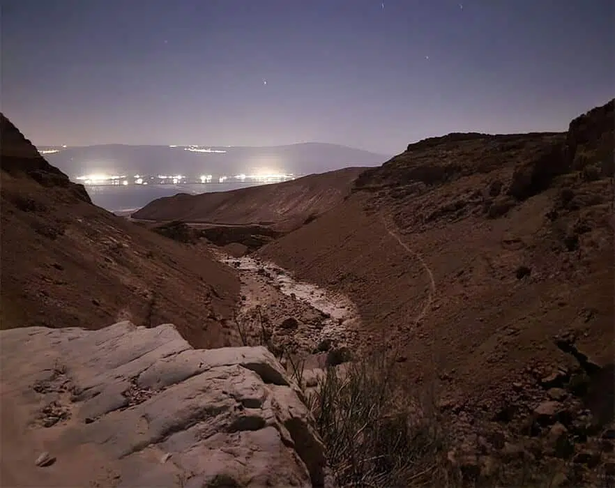 Trip Of Nahal Halamish By Moonlight